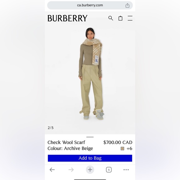 brand new Burberry beige wool scarf Item 80792511 - Picture 9 of 10